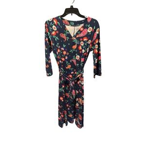 Croft & Barrow Women's V-neck Tie Waist Dress Small NWT